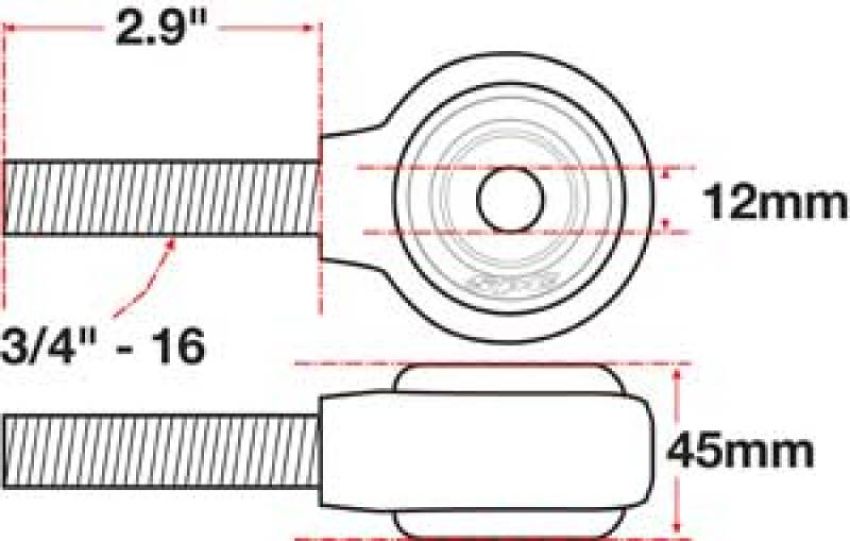 SPECIALTY PRODUCTS COMPANY 15764 XAXIS ROD END BALL JOINT