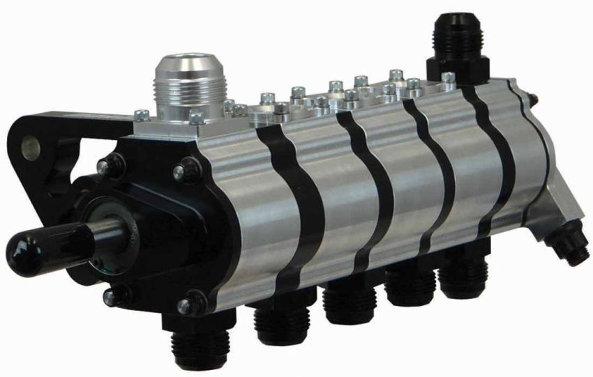 Moroso 22365 5 Stage Dry Sump Oil Pump w/Fuel Pump Drive - Tri-Lobe - Left Side - 1.200 Pressure
