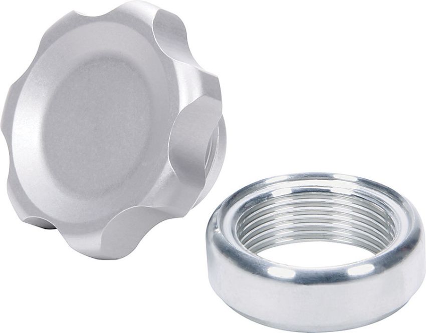 ALLSTAR PERFORMANCE ALL36160 Filler Cap Silver with Weld-In Alum Bung Small