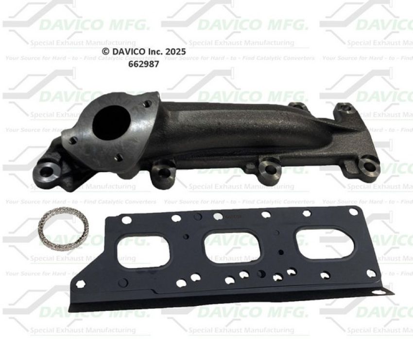 Davico Mfg 662987 Stand alone Exact-Fit exhaust manifold