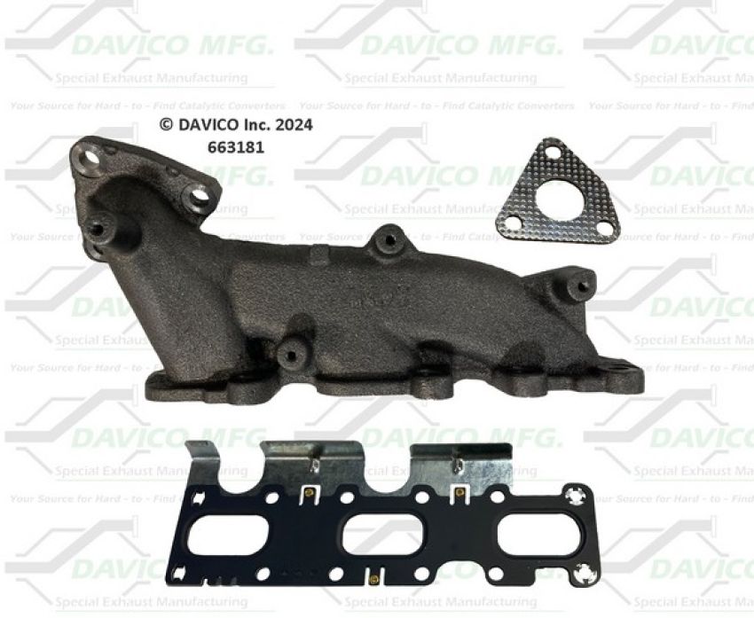 Davico Mfg 663181 Stand alone Exact-Fit exhaust manifold