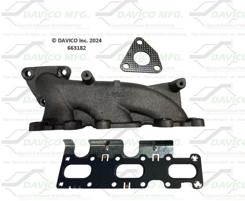 Davico Mfg 663182 Stand alone Exact-Fit exhaust manifold