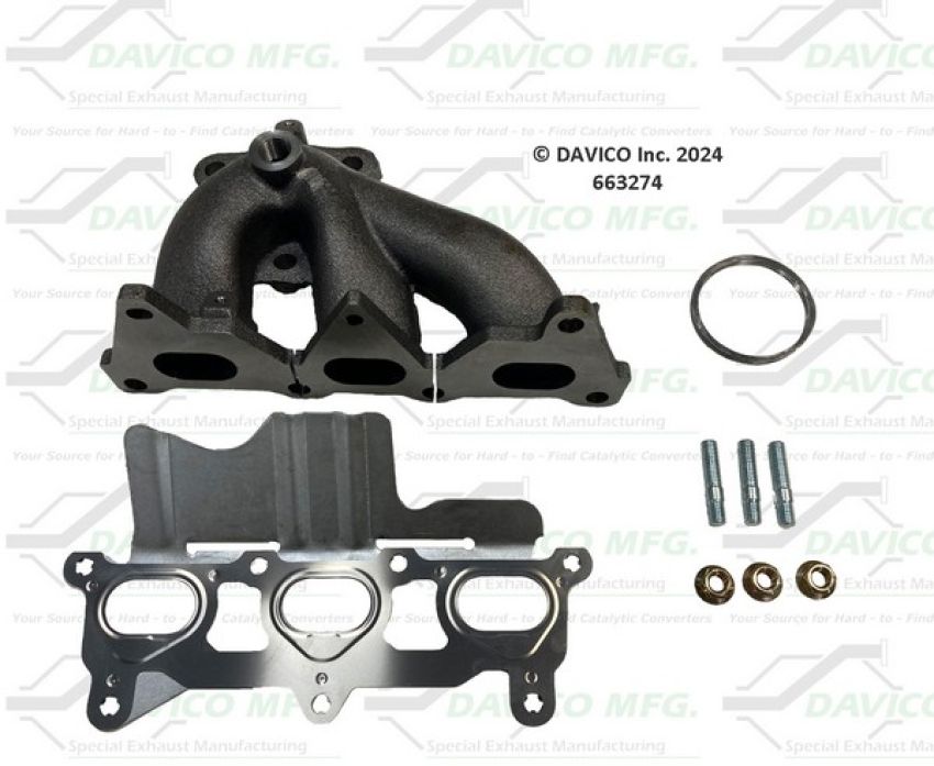 Davico Mfg 663274 Stand alone Exact-Fit exhaust manifold