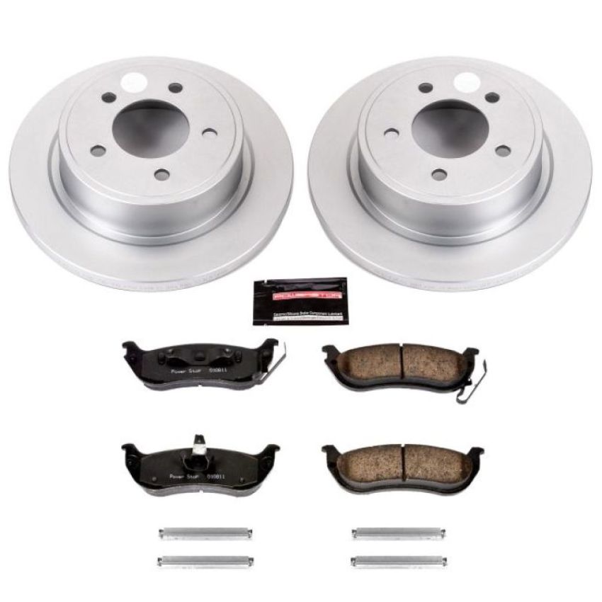 PowerStop CRK3020 Genuine Geomet Coated Rotor and Low-Dust Ceramic Brake Pad Kit
