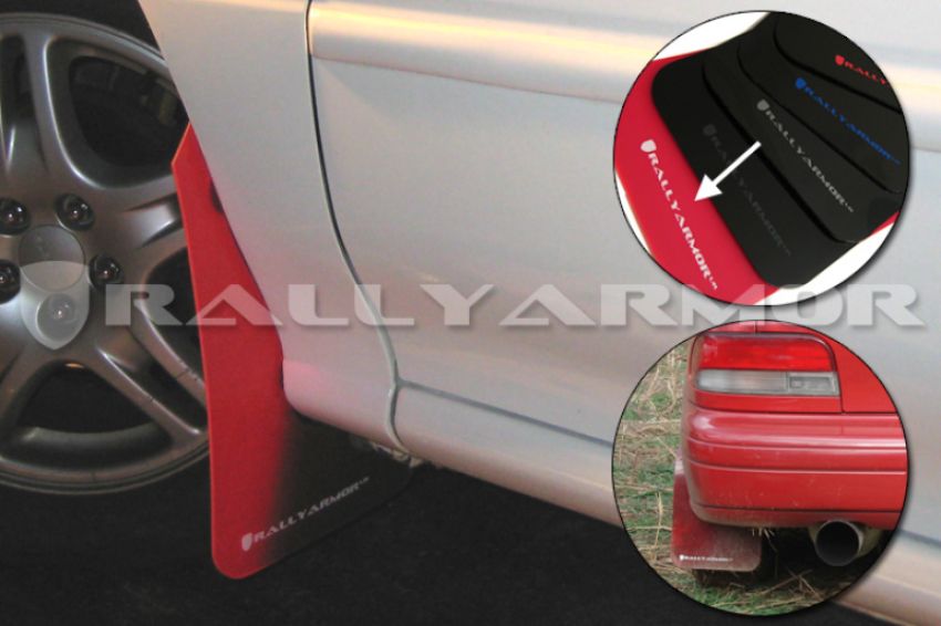 Rally Armor MF2-UR-RD/WH Red Mud Flap/White Logo