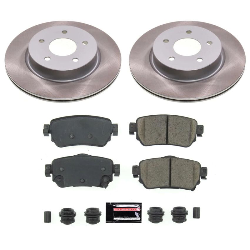 PowerStop SC8313 Semi-Coated Rotor and Low-Dust Ceramic Brake Pad Kit