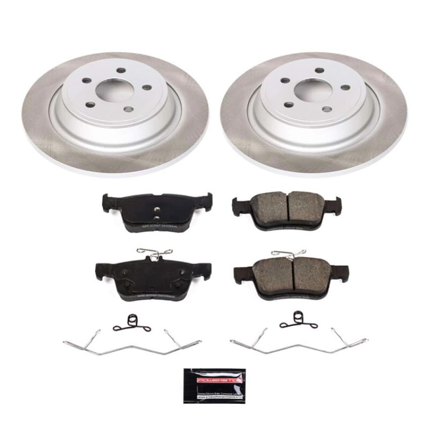 PowerStop SC7417 Semi-Coated Rotor and Low-Dust Ceramic Brake Pad Kit