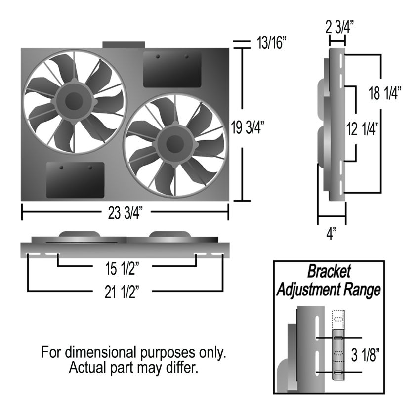 Derale 66835 Powerpack - High Output Dual 11
