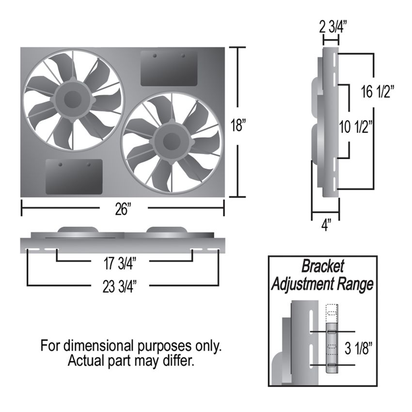 Derale 66842 Powerpack - High Output Dual 12