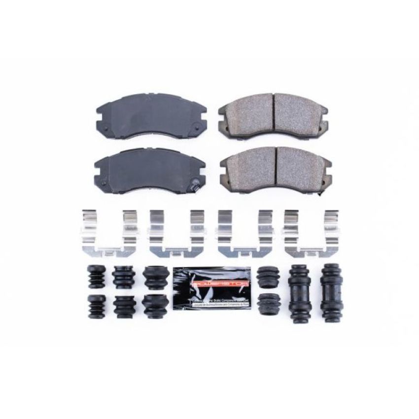 PowerStop Z23-470 PowerStop - Z23 Daily Driver Carbon-Fiber Ceramic Brake Pads with Hardware Kit