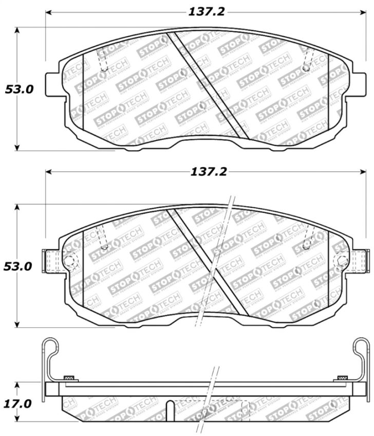 Stoptech 309.06530 Performance 02-05 350z / 03-04 G35 / 03-05 G35X Front Brake Pads