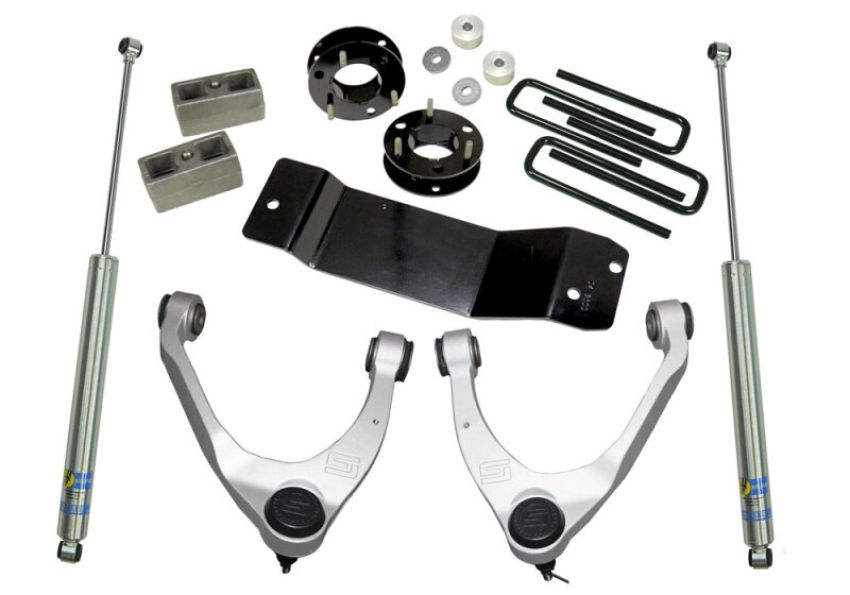 Superlift 3600B 14-18 Chevy Silv 1500 4WD 3.5in Lift Kit w/Alum/Steel Control Arms & Bilstein Rear Shocks