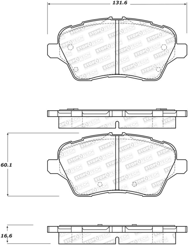 StopTech Performance 14-18 Ford Fiesta Front Brake Pads