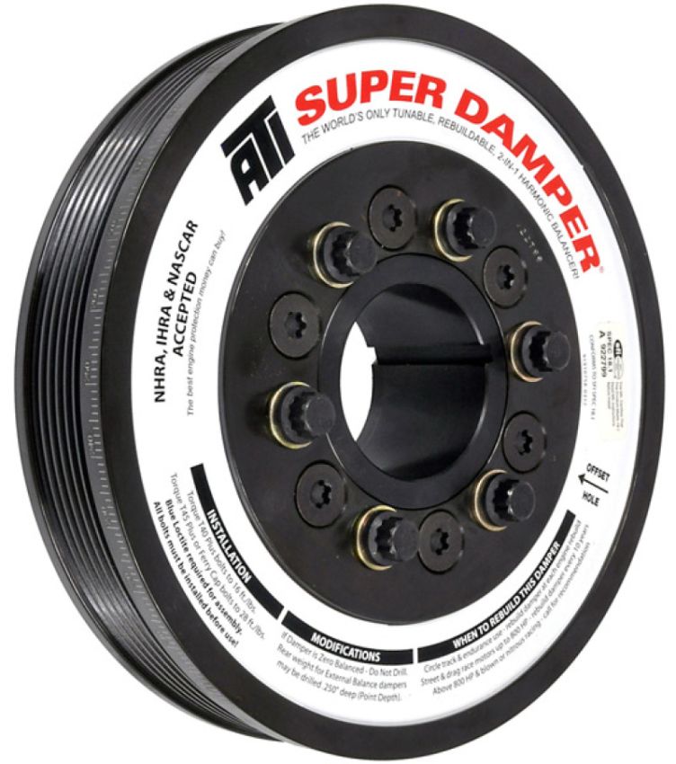 ATI ATI917378 Damper - 7.425in - Steel - 6 Grv - Duramax - 01-15 - Neutral Balance - 3 Ring - Heavy Inertia
