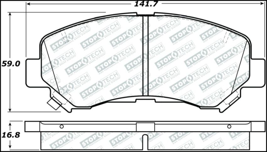 Stoptech 305.13740 Street Select Brake Pads - Rear