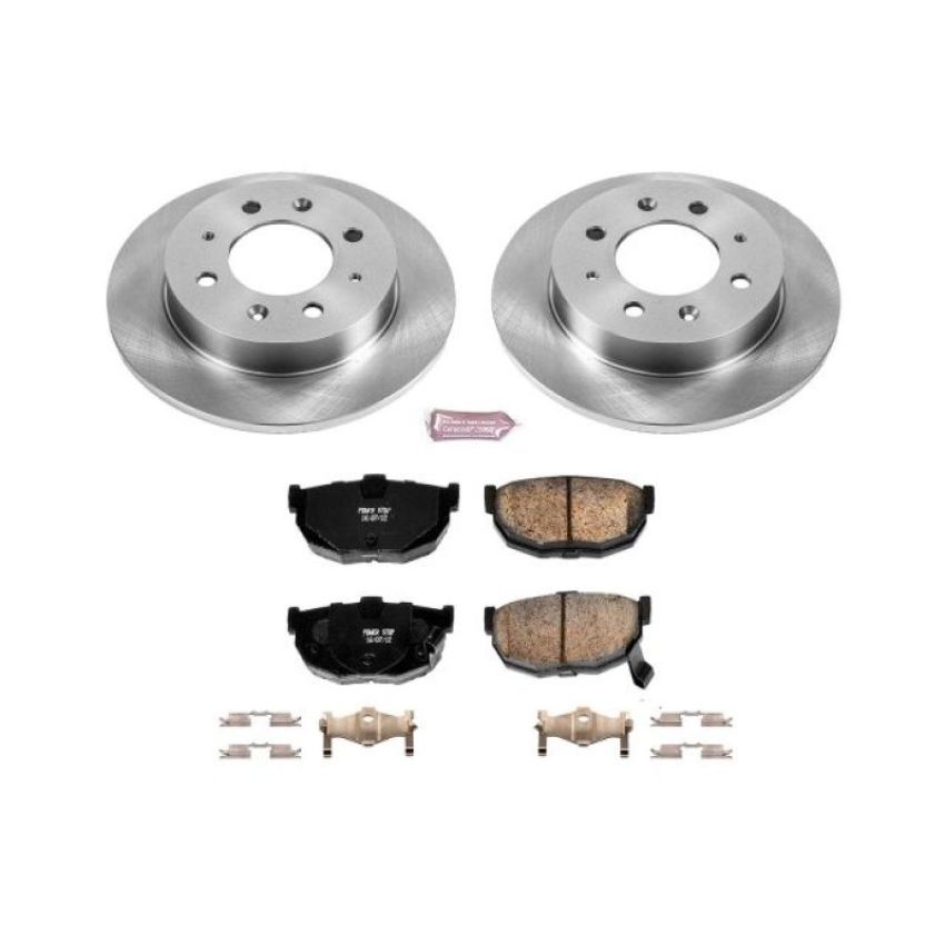 PowerStop KOE5905 OE Stock Replacement Low-Dust Ceramic Brake Pad and Rotor Kit