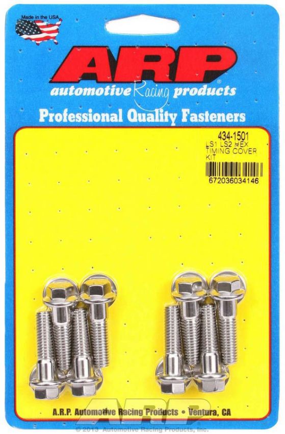 ARP ARP434-1501 S/S Timing Cover Bolt Kit - 6pt. LS1/LS2