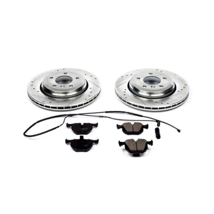PowerStop K5729 Z23 Daily Driver Carbon-Fiber Ceramic Brake Pad and Drilled & Slotted Rotor Kit
