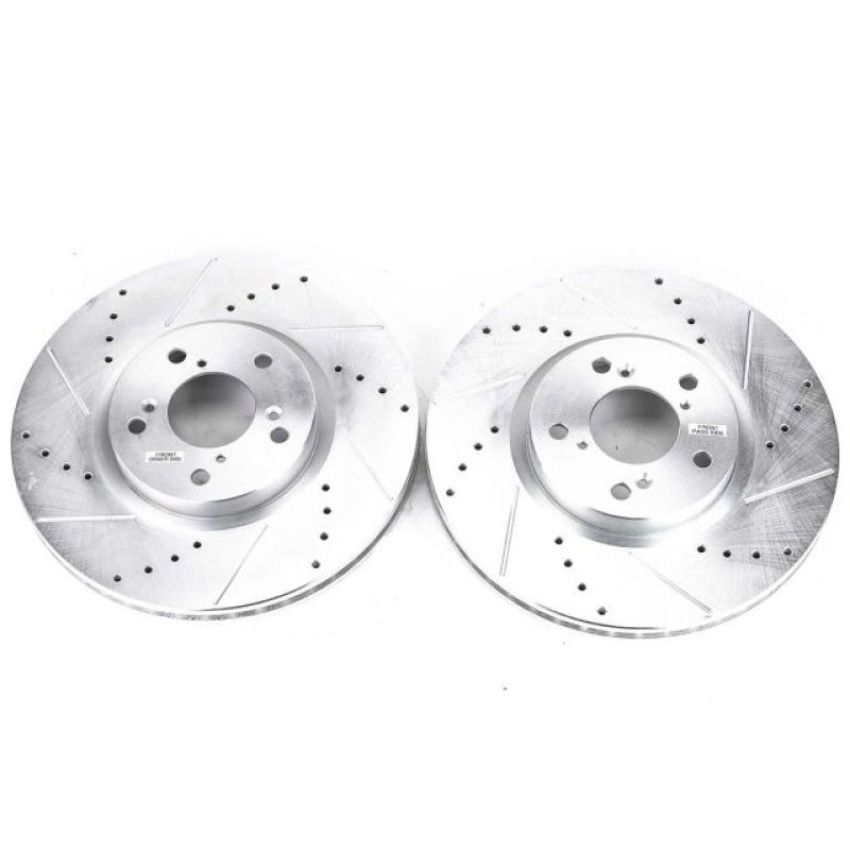 PowerStop JBR1171XPR PowerStop Evolution Performance Drilled, Slotted & Plated Brake Rotor Pair