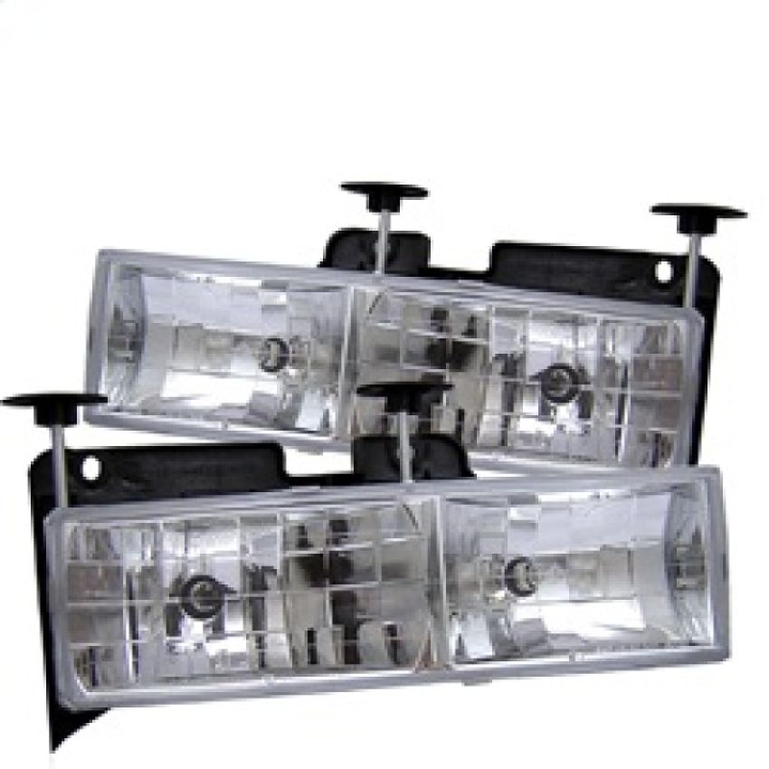 SPYDER 5012388 Crystal Glass Headlights - Chrome
