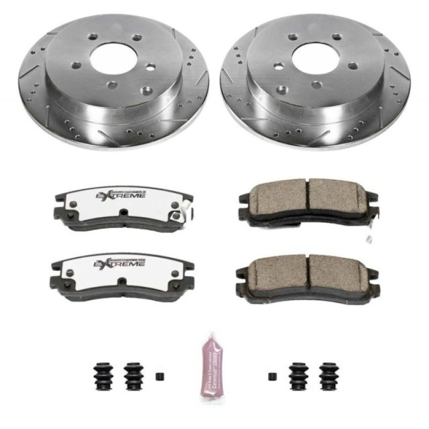 PowerStop K5135-26 Z26 Street Performance Ceramic Brake Pad and Drilled & Slotted Rotor Kit