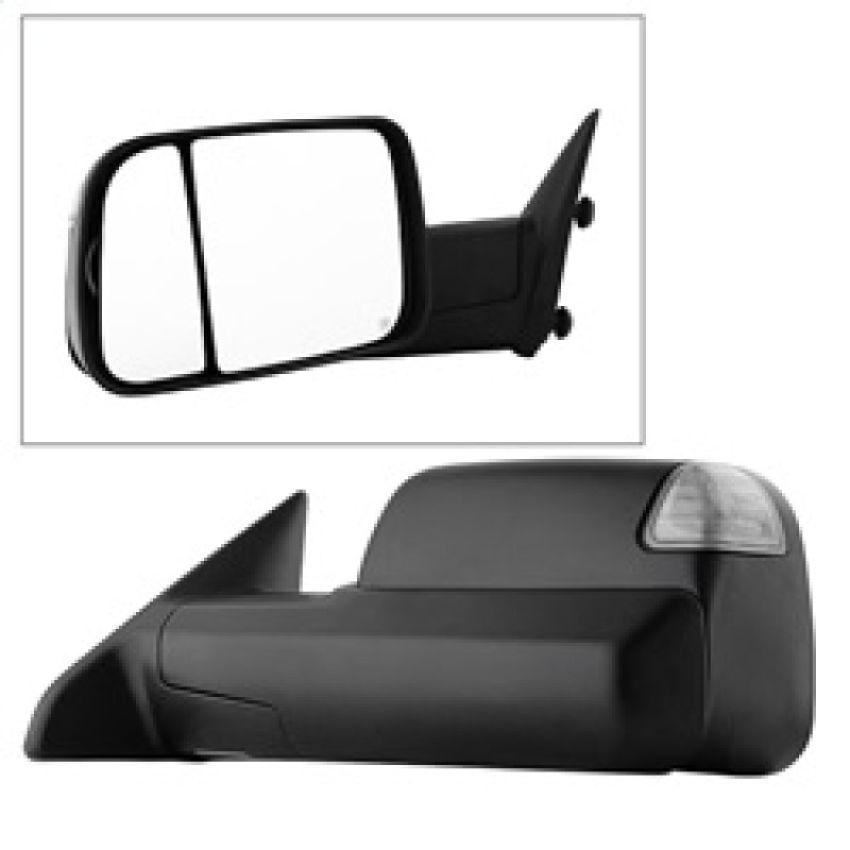 SPYDER 9935596 Xtune Dodge Ram 1500 09-12 Extendable Heated Adjust Mirror Black HoUSing Left MIR-DRAM09S-PWH-L