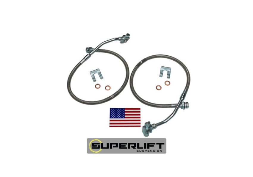 Superlift 91350 79-86 GM Pickup/Blazer/Suburban w/ 4-6in Lift Kit (Pair) Bullet Proof Brake Hoses