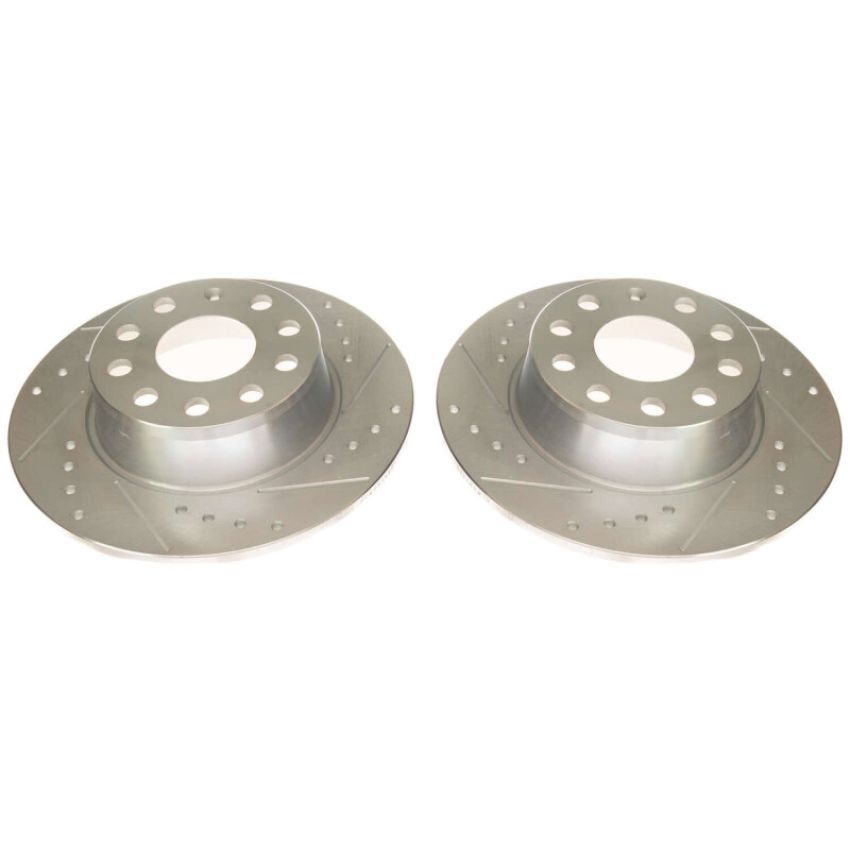 PowerStop EBR1697XPR PowerStop Evolution Performance Drilled, Slotted & Plated Brake Rotor Pair