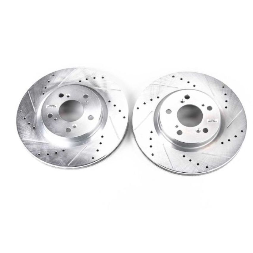 PowerStop JBR1141XPR PowerStop Evolution Performance Drilled, Slotted & Plated Brake Rotor Pair