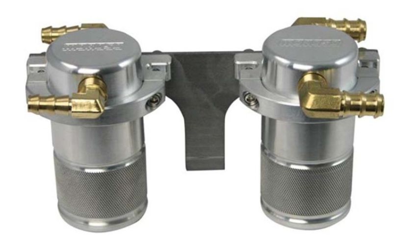 Moroso 85646 08-14 Subaru STi (w/Front Mount Intercooler) Air/Oil Separator Catch Can - Billet Aluminum