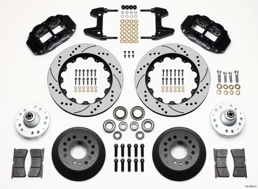 Wilwood 140-9802-D Narrow Superlite 6R Front Hub Kit 14.00in Drilled 74-80 Pinto/Mustang II Disc Spindle only
