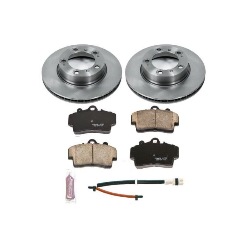 PowerStop KOE850 OE Stock Replacement Low-Dust Ceramic Brake Pad and Rotor Kit