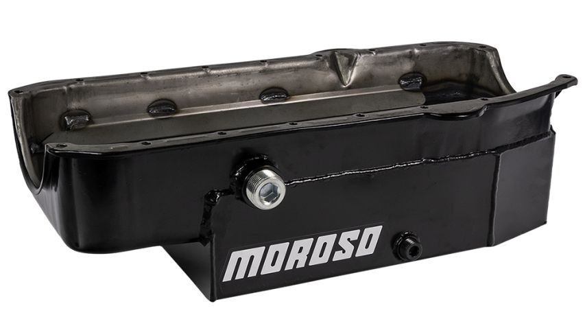 MOROSO MOR21326 SBC 8qt CT Oil Pan - RH Dipstick 80-85