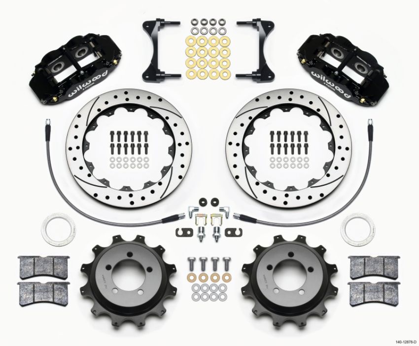 Wilwood 140-12878-D Narrow Superlite 4R Rear Kit 12.88in Drilled 99-05 WRX / 99-07 Impreza