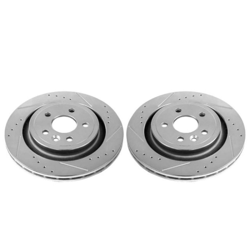 PowerStop EBR1073XPR PowerStop Evolution Performance Drilled, Slotted & Plated Brake Rotor Pair
