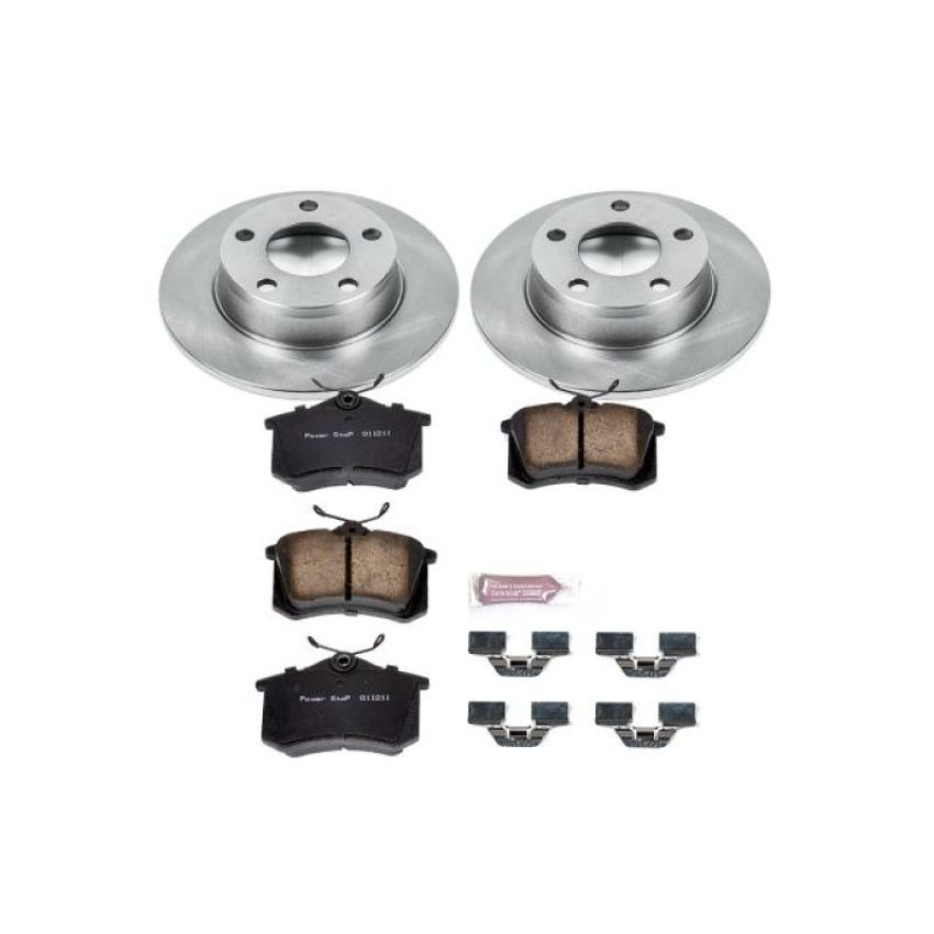 PowerStop KOE941 OE Stock Replacement Low-Dust Ceramic Brake Pad and Rotor Kit