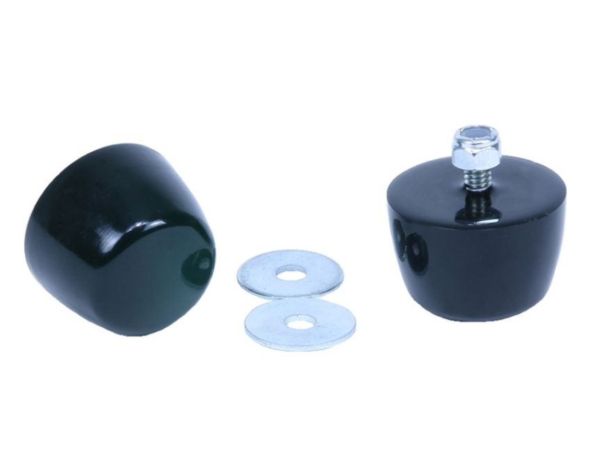 87-06 Jeep YJ Hood Bumpers - Black