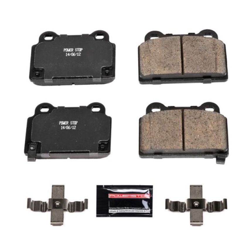 PowerStop Z23-1368 PowerStop - Z23 Daily Driver Carbon-Fiber Ceramic Brake Pads with Hardware Kit