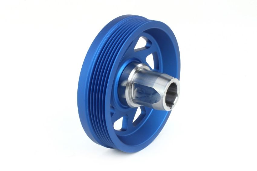 Perrin 18-22 Subaru Crosstrek / 19-22 Ascent Lightweight Crank Pulley (FA/FB Eng w/Small Hub) - Blue