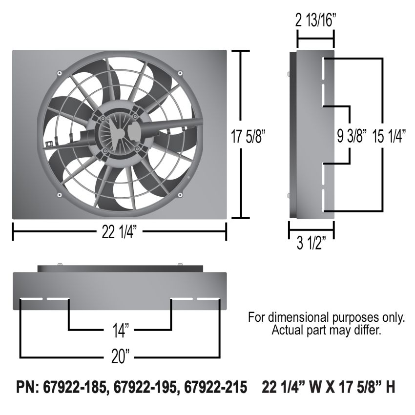 Derale 67922185 Powerpack - Brushless Single 17