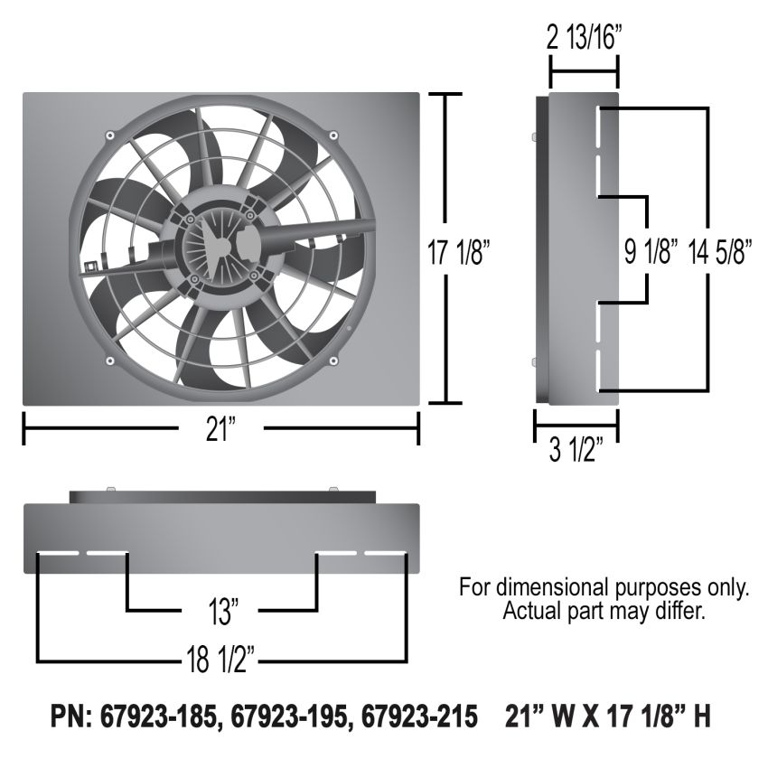 Derale 67923185 Powerpack - Brushless Single 17
