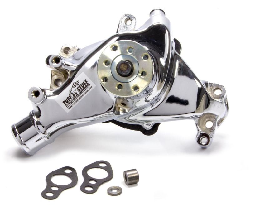 TUFF-STUFF TFS1448NA 69-96 SBC Water Pump Long Chrome SuperCool