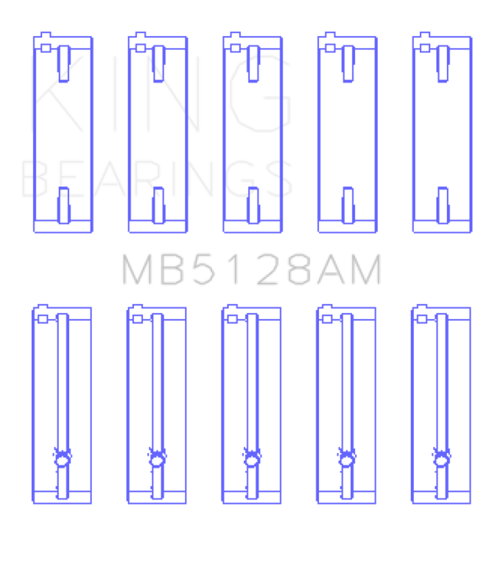 King Engine Bearings MB5128AM King Isuzu 4XE1/4XF1/4XC1T (Size STD) Main Bearing Set