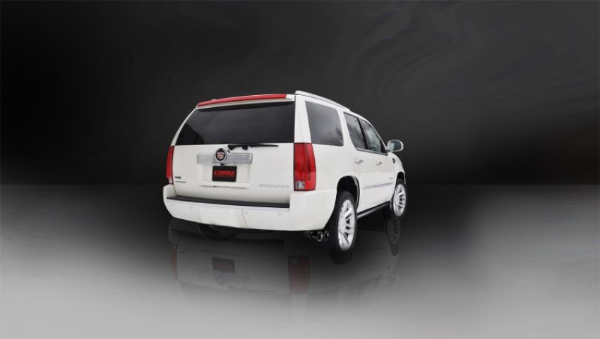CORSA Performance 14878BLK Corsa 2011-2014 Cadillac Escalade 6.2L V8 3in Cat-Back Single Side w Twin 4in Black Pro-Series Tips