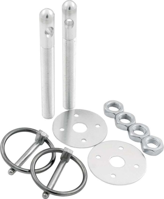 ALLSTAR PERFORMANCE ALL18480 Alum Hood Pin Kit 3/8in Silver