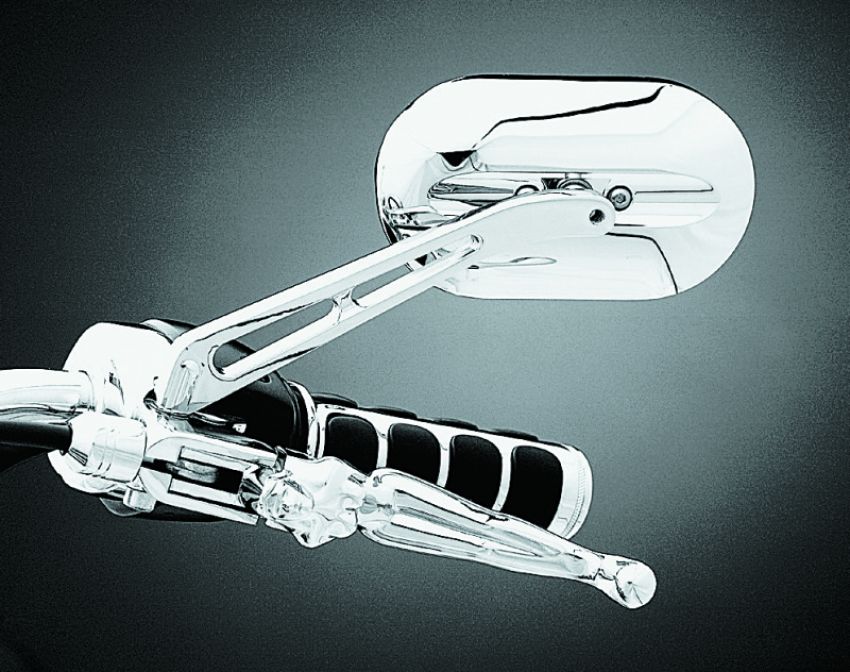 Kuryakyn 1412 Magnum Plus Mirror Flat Glass Chrome
