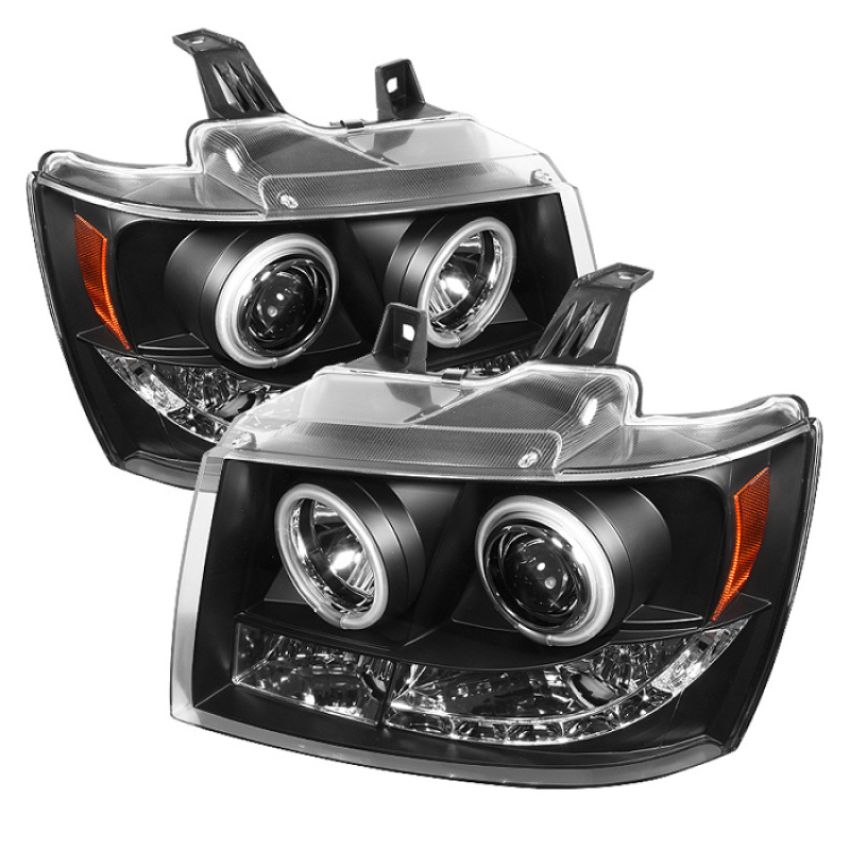 SPYDER 5030047 Projector Headlights - CCFL Halo - Black