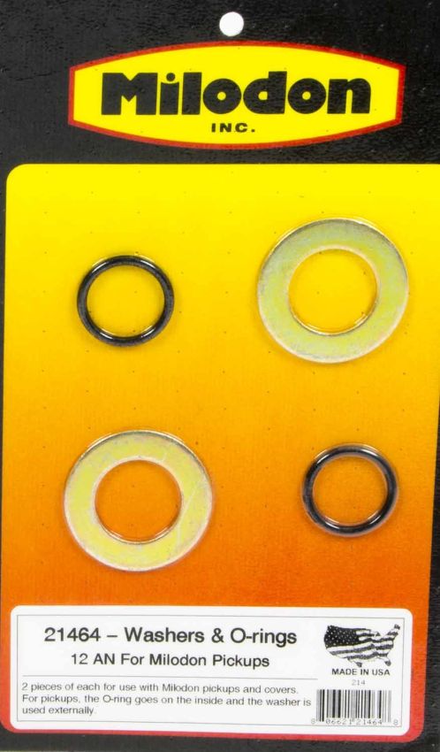 MILODON MIL21464 -12an Large Washers & O-Rings (2-Each)