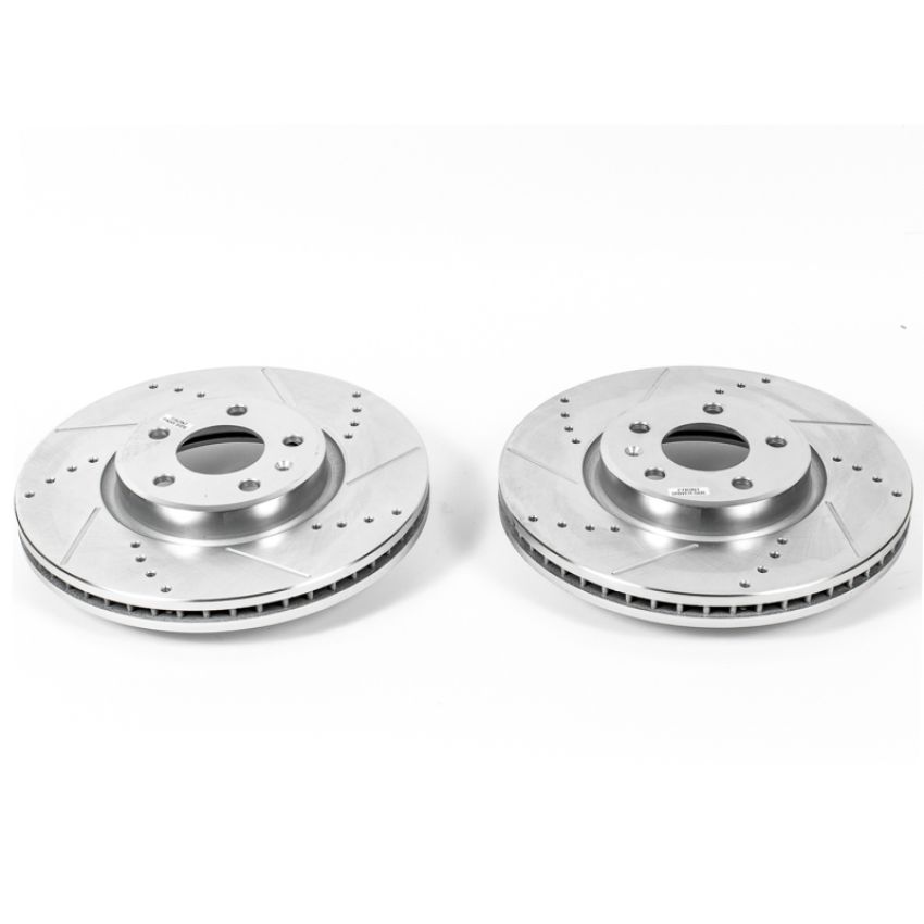 PowerStop EBR1208XPR PowerStop Evolution Performance Drilled, Slotted & Plated Brake Rotor Pair