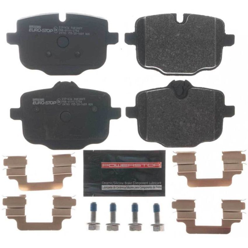 PowerStop ESP1436 EuroStop ECE-R90 Certified Brake Pad Set